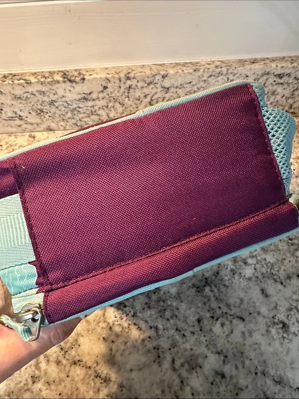 Pottery Barn Fairy Print Lunch Bag - Purple with Aqua Trim